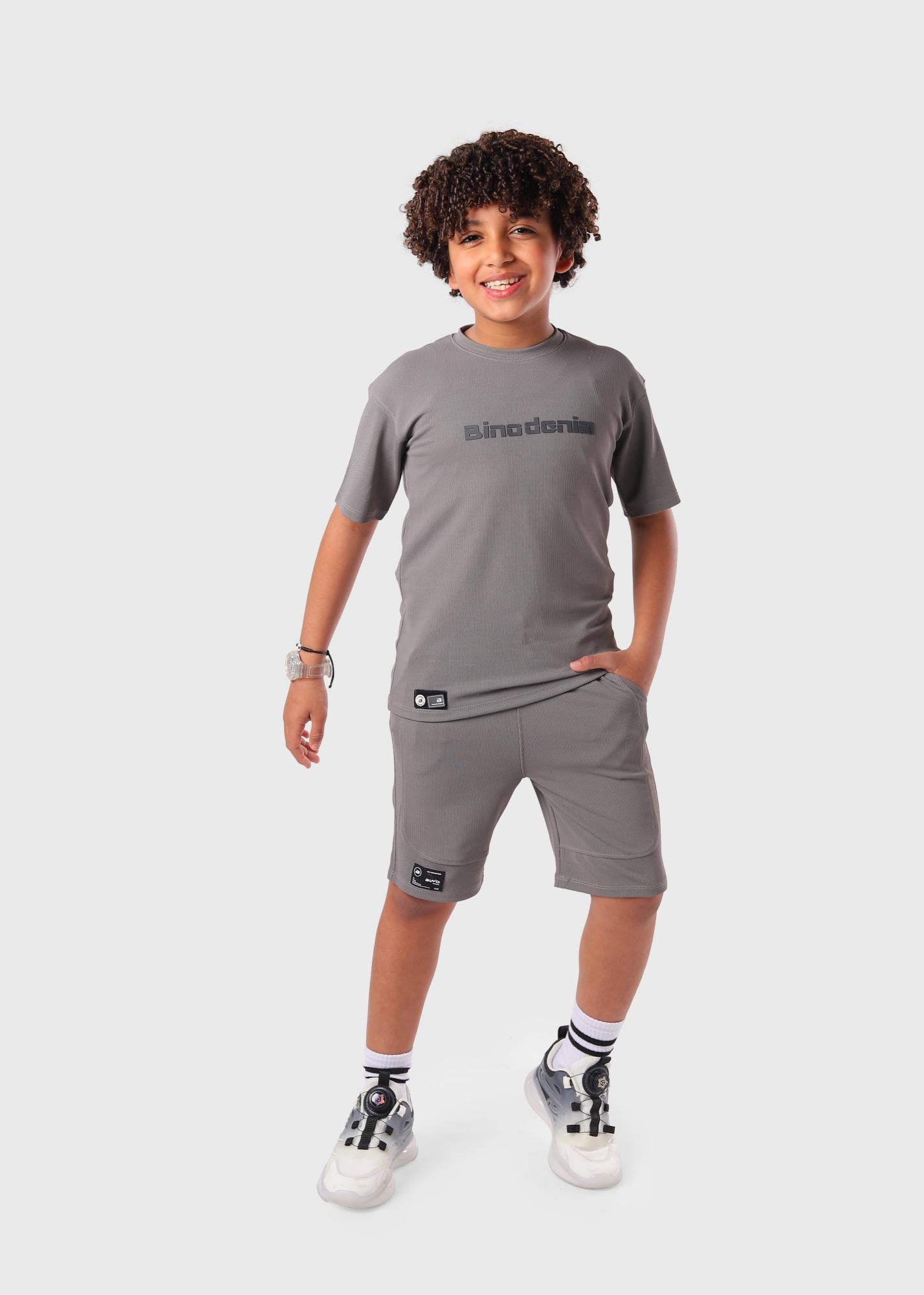 اوت فيت رصاصى من قطعتين