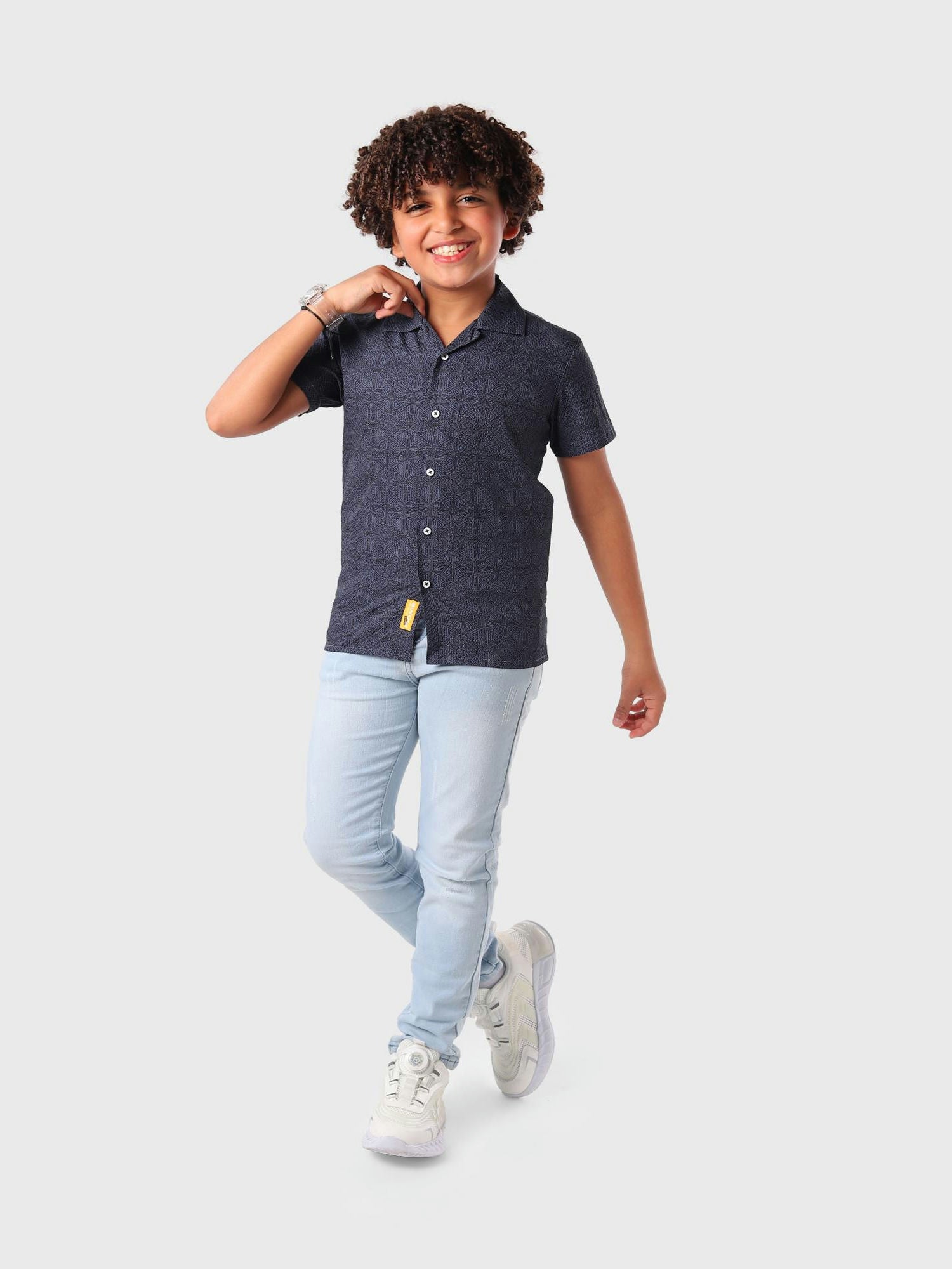 قميص نصف كم كحلى لطفل