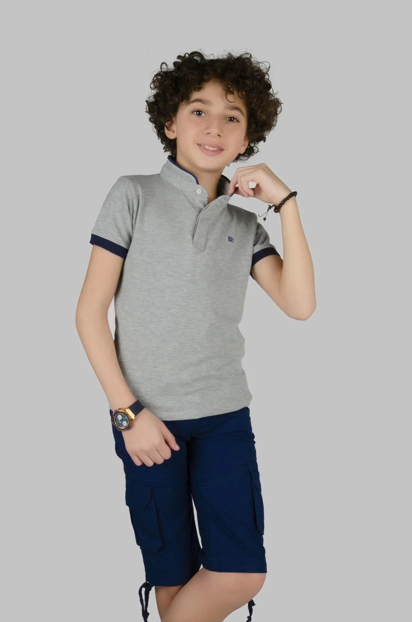 تي شيرت بولو شانيه غامق قطن
