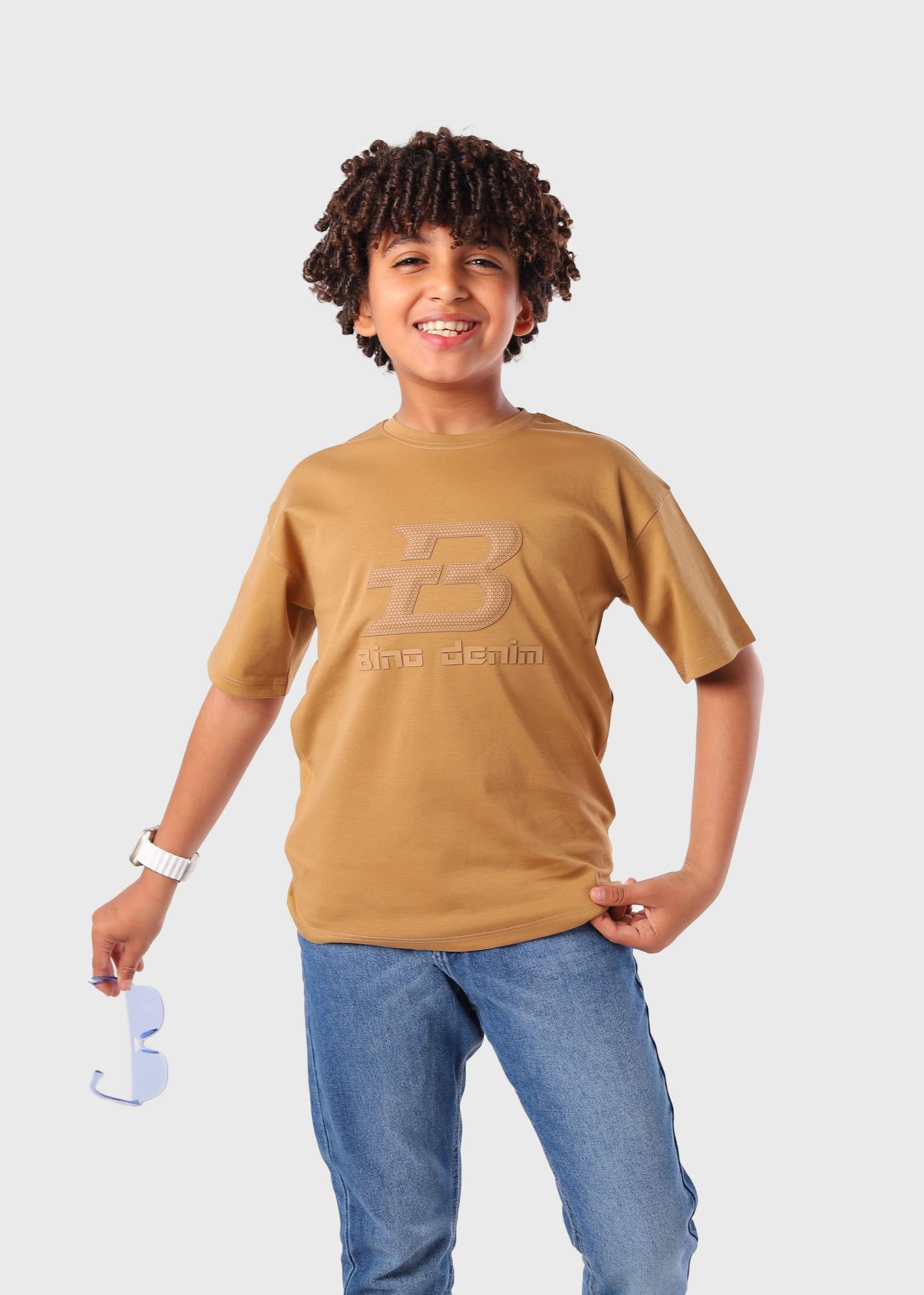 تي شيرت نصف كم جملى لطفل