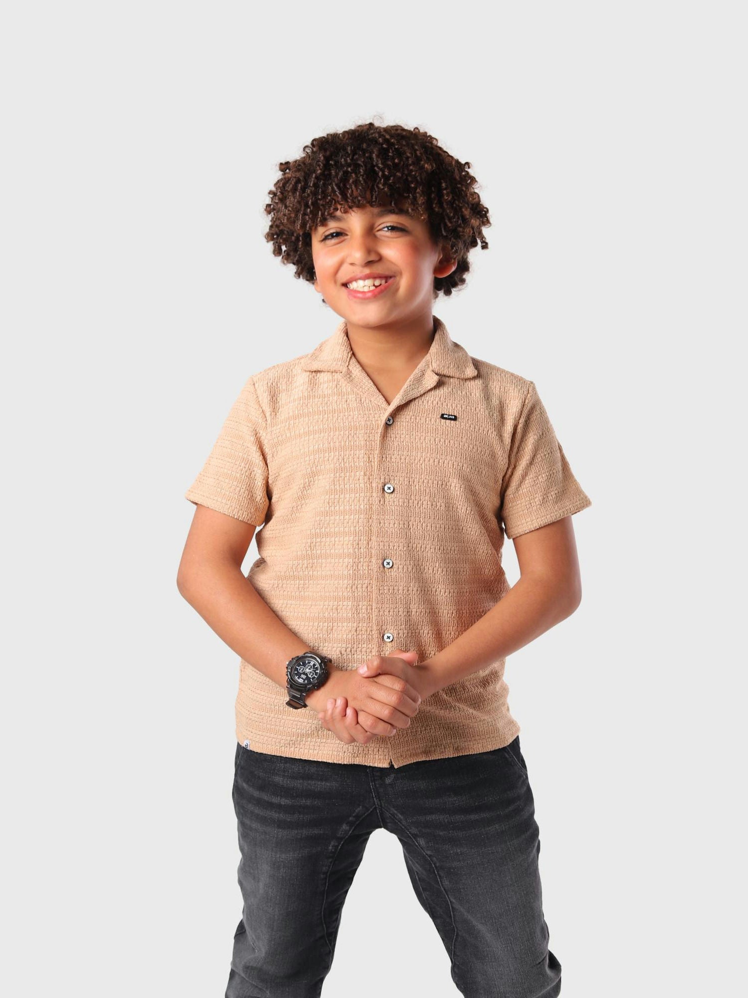قميص نصف كم كافيه للأطفال