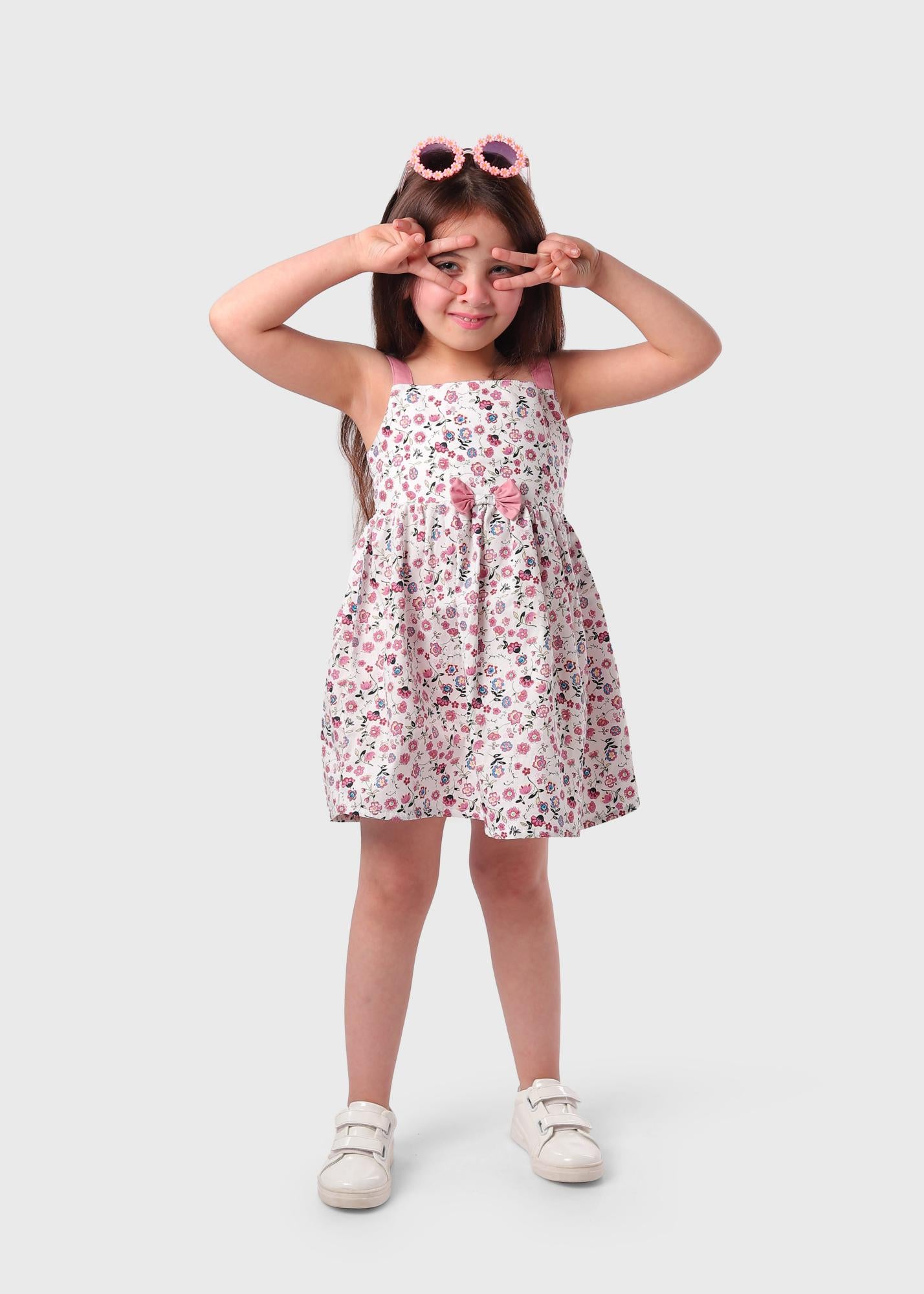 فستان بناتي كشمير من قطن 100%